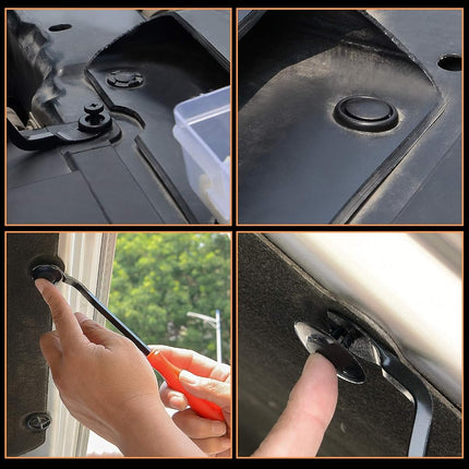 GOOACC 166 Pcs Car Retainer Clips &Screw Grommets - 12 Most Popular Sizes & Applications for GM Toyota Honda Nissan Mazda - Bonus Fastener Remover