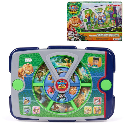 PAW Patrol: The Dino Movie, Rescue Mission Pup Pad with 18 Missions, Lights, Sounds and Sized for Little Hands, Nursery Toys for Boys and Girls Ages 3+
