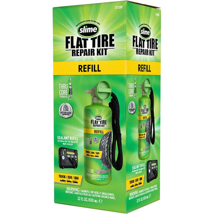 Cartouche de remplacement de produit d'étanchéité Slime 10189 uniquement pour le kit de réparation de pneus plats pour camions, 650 ml