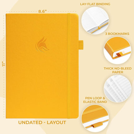 Clever Fox Teacher Planner – School Year Planner with Calendars & Lesson Plans – Book for Classroom & Homeschool Organization, A4 (Amber Yellow)