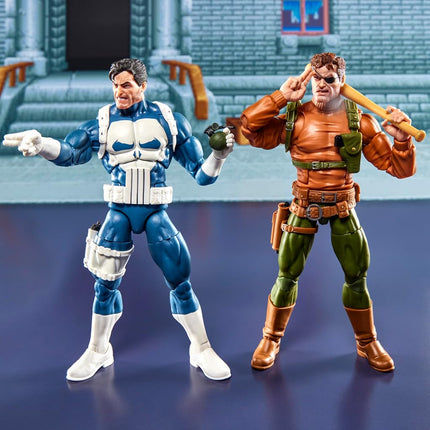 Marvel Legends Series Gamerverse Punisher and Nick Fury, Retro Video Game -Inspired Collectible 6-Inch Action Figures