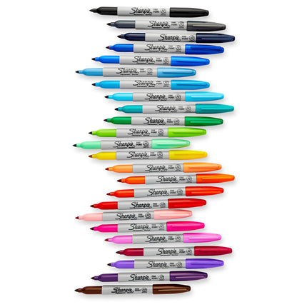 Sharpie Fine Point Permanent Markers, 24-Pack, Assorted Colours (1927352), Package May Vary