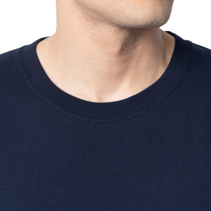 Fruit of the Loom Mens Eversoft Cotton Long Sleeve T Shirts, Breathable & Moisture Wicking with Odor Control, Sizes S-4x, Long Sleeve - Navy, M