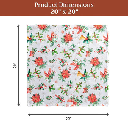 Maison d' Hermine Cloth Napkins Set of 4 Reusable 100% Cotton (20" x 20")