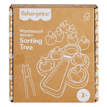 Fisher-Price Wood Montessori Sorting Tree Learning Activity, Ages 3+ Years