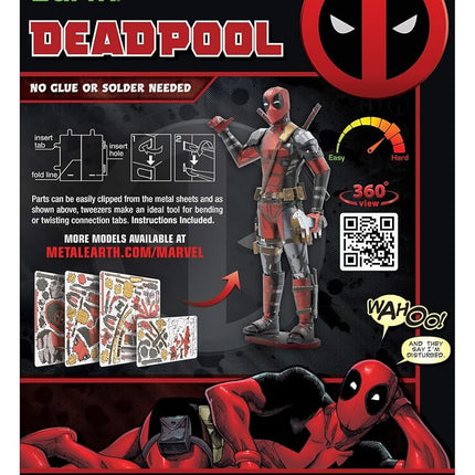 Metal Earth Fascinations Marvel Avengers Laser Cut 3D Construction Kit, Ages 14+ (Deadpool)