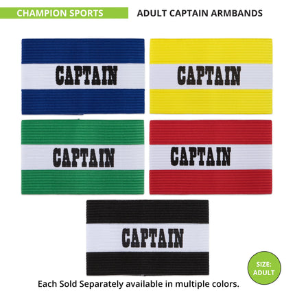 Champion Sports CAPBK Adult Captain Arm Band Black