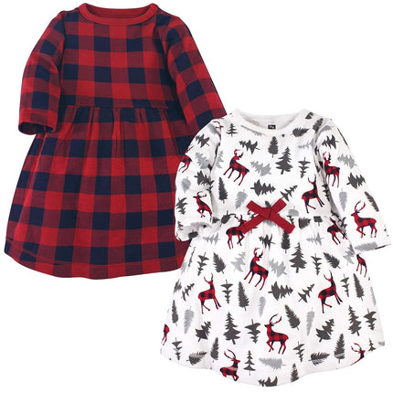 Hudson Baby Baby Girls' Cotton Dresses, Forest Deer, 4T