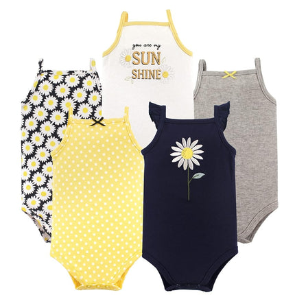 Cache-couches sans manches en coton pour bébés unisexes Hudson Baby, Daisy, 3-6 mois