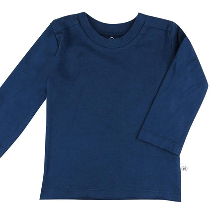 HonestBaby Unisex Baby Multipack Long Sleeve T-Shirts Tee 100% Organic Cotton, Ombre Blues, 24 Months