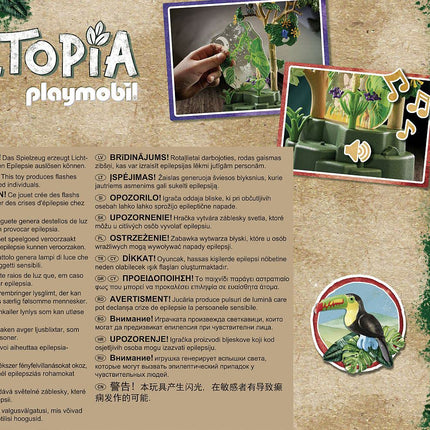 Playmobil Wiltopia 71009 Luz de Noche Selva Tropical con Animales de Juguete, Luz y Sonido, Juguete Sostenible para Niños a Partir de 4 Años