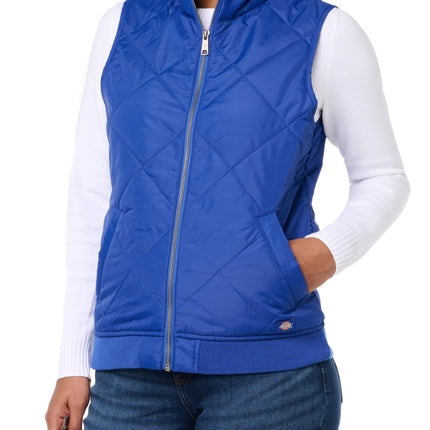 Dickies Womens Quilted Vest, Blue, XX-Small
