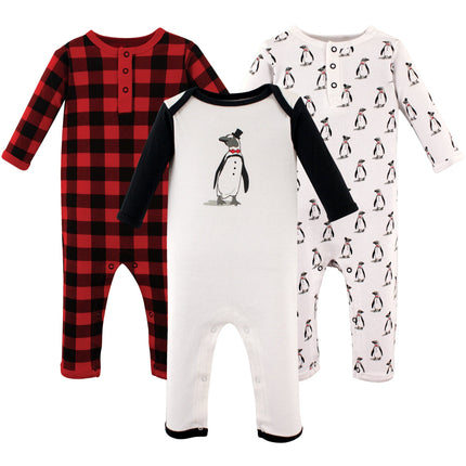 Hudson Baby Baby Cotton Union Suit, 3 Pack, Mr. Pe