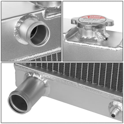 DNA Motoring RA-CORONET66-2 2-Row Full Aluminum Radiator Compatible with 1965-1966 Dart / 1966-1969 Charger / 1965-1967 Satellite / 1965-1966 Valient V8 AT/MT