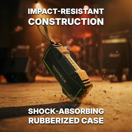 Rockville Rock Everywhere 15W Portable Bluetooth Speaker, IPX6 Waterproof, TWS Linking, Long Battery Life, Perfect for Outdoor Adventures and Home Use