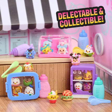 Just Play Disney Munchlings Mini Munch Displays, 7-piece Figure Set, Color Change, Scented, Kids Toys for Ages 3 Up