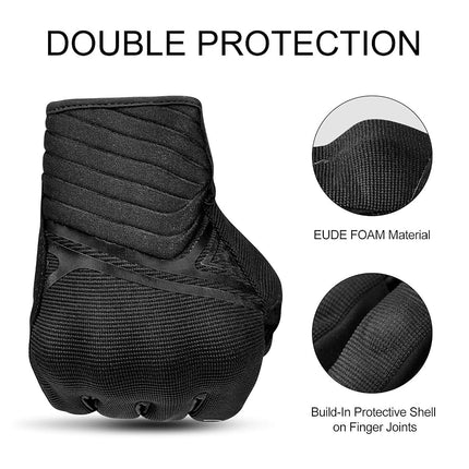INBIKE Breathable Mesh Motorcycle Gloves Touchscreen with TPR Palm Pad Hard Knuckle Black Medium