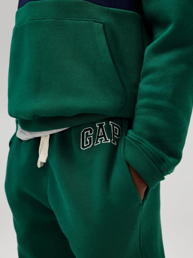 Pantalon de jogging en molleton à enfiler avec logo Heritage pour garçon Gap, Balsam Tree, Small