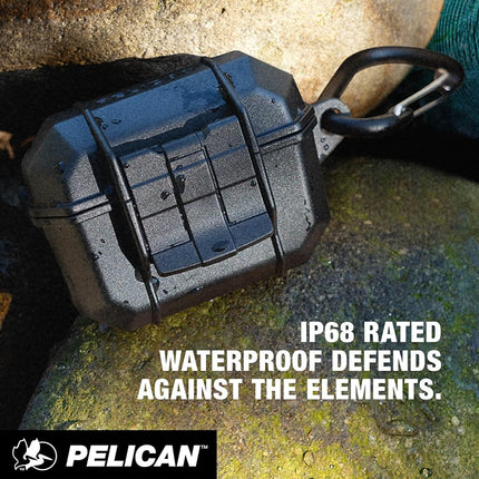Pelican Marine Series - AirPods Pro 3 Case with Carabiner [Wireless Charging Compatible] [MIL-Grade Protection] IP68 Waterproof Heavy Duty Armor Case for AirPods Pro 3 - Black