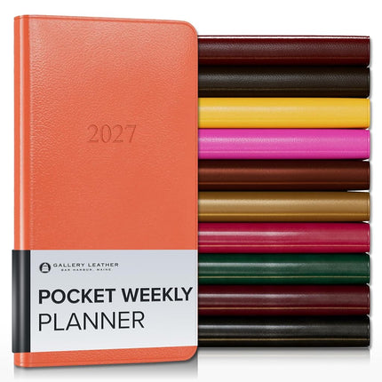 Gallery Leather Pocket Weekly Planner 2026-2027 Ca
