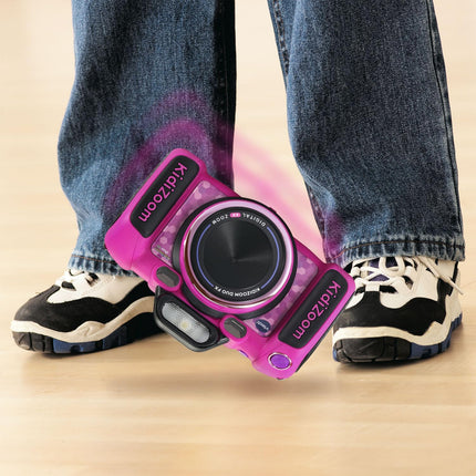 Cámara digital doble KidiZoom Duo Camera FX de VTech para niños, rosa