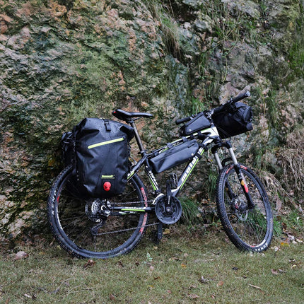 Rhinowalk Bike Bag Waterproof Bike Pannier Bag 27L,(for Bicycle Cargo Rack Saddle Bag Shoulder Bag Laptop Pannier Rack Bicycle Bag Professional Cycling Accessories)-Green