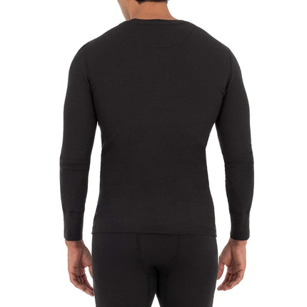 Fruit of The Loom Camiseta térmica de punto gofre reciclado para hombre (1 y 2 unidades), Negro/Natural, 5XL