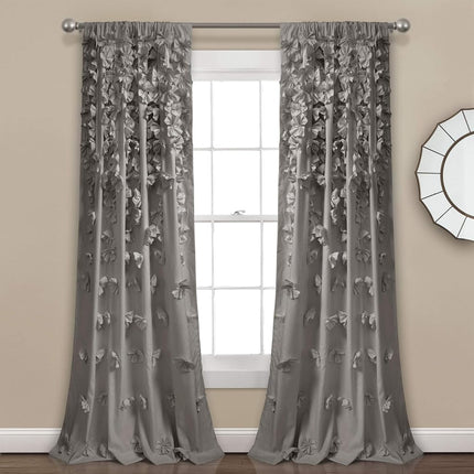 Lush Decor Riley Window Curtain (Single Panel), Po