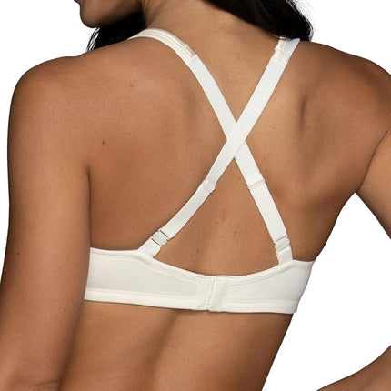 Vanity Fair Women's Bra with 2-Way Convertible Straps, Body Caress Full Coverage, Lightly Lined Cups Up to Dd, Wirefree-Ivory, 34B