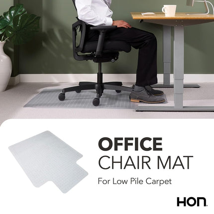 OFM Office Chair Mat for Carpet – Computer Desk Chair Mat for Carpeted Floors – Easy Glide Rolling Plastic Floor Mat for Office Chair on Carpet for Work, Home, Gaming with Extended Lip (36” x 48”)
