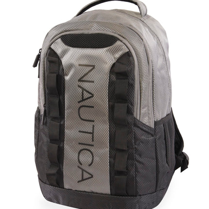 Nautica Unisex's Admiral Backpack, Grey/Black, One