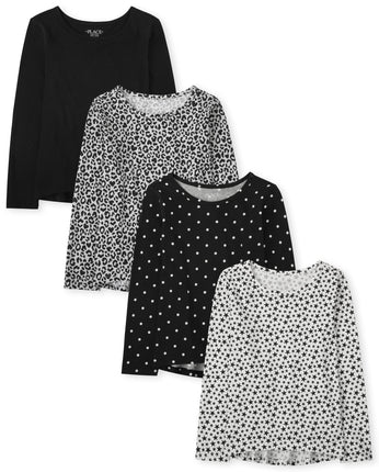The Children's Place Girls' Long Sleeve High Low T