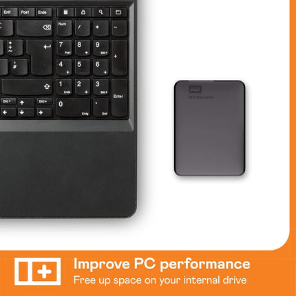 Disco duro externo portátil WD Elements de 1 TB, interfaz USB 3.0, almacenamiento externo portátil, Plug-and-Play, USB 3.2 Gen 1 de supervelocidad, formateado para PC y Mac, negro