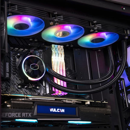 Cooler Master Liquid PL360 Flux Close-Loop AIO CPU Liquid Cooler, Dual Chamber Pump, Ceramic Bearing Impeller, Enlarged Copper Base, ARGB PL-Flux 120mm Fans for AMD Ryzen/Intel 1700/1200/115X, Black, MLY-D36M-A23PZ-R1