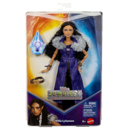 Mattel Disney Zombies 4: Dawn of the Vampires Willa Lykensen Fashion Doll with Removable Outfit & 7 Accessories, Inspired by the Movie, JFG34