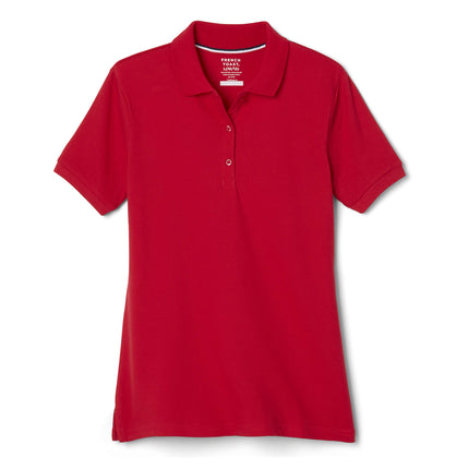French Toast Little Girls Short Sleeve Stretch Pique Polo, Red, Small/6/6x