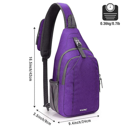 G4Free Sling Bag RFID Blocking Sling Backpack Crossbody Chest Bag Daypack for Hiking Travel
