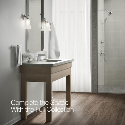 Grifo de baño KOHLER, grifo de lavabo, colección Taut, grifo de centro, níquel cepillado vibrante, K-97031-4-BN