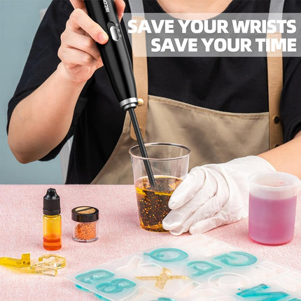 ISTOYO Resin Mixer, Handheld Battery Epoxy Stirrer with Minimizing Bubbles