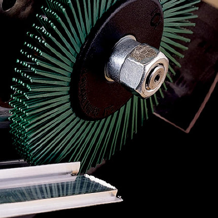 Scotch-Brite 60457 Disco de repuesto de cepillo radial de cerdas, recarga T-C 120, 6 pulgadas con chavetero, blanco
