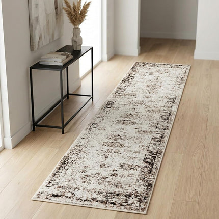 Alfombra de área Unique Loom 3134037, 2.5 x 13, Beige
