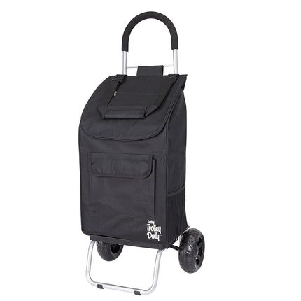 dbestproducts Shopping Grocery Foldable Cart, Polyester, Black, Bigger