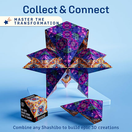 SHASHIBO Shape Shifting Box - Award-Winning, Patented Fidget Cube w/ 36 Rare Earth Magnets - Transforms Into Over 100 Shapes, Download Fun in Motion Toys Mobile App (Original Series - Spaced Out)