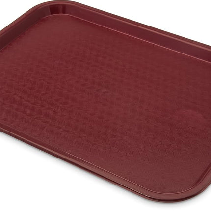 Carlisle CT121661 Caf� Standard Cafeteria/Fast Food Tray, 12" x 16", Burgundy (Pack of 24)
