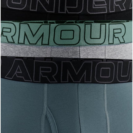 Under Armour Men's Performance Cotton Trunk Boxerjock Brief Underwear, 3" Inseam, All-Day Comfort & Ultra-Soft, 3-Pack, Jasper Blue, 5XL