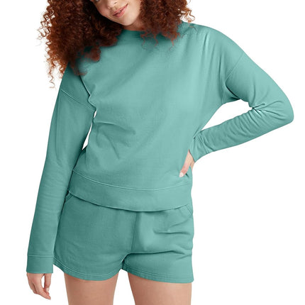 Sudadera Teñida Hanes Originals Para Mujer, Suéter Polar Para Mujer, Musgo Español, Grande