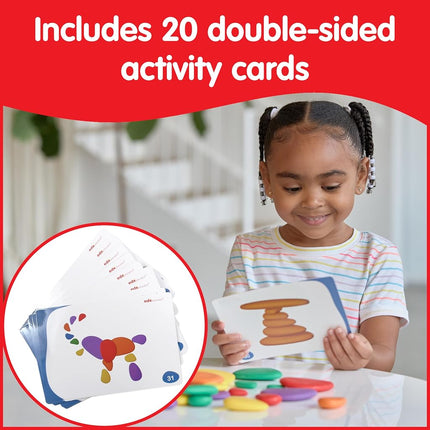 Rainbow Pebbles | Set of 36 + 40 Activities | The Original Sorting and Stacking Stones | Early Maths Resource