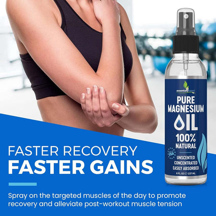 Essentially Based Magnesium Oil Spray | 236ml | Magnesium Spray for Muscles, Restless Legs & Aching Joints | Improve Sleep & Reduces Migraines | Transdermal Magnesium | Magnesium Chloride Oil