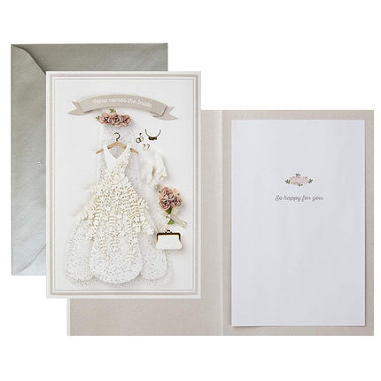 Hallmark Signature Wedding, Bridal Shower, or Engagement Card (Here Comes The Bride)