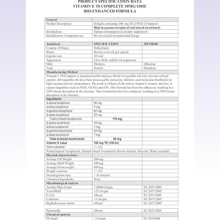 Procapsin Unique Vegan Formula with All 8 Tocopherols and Tocotrienols Vitamin E – Contains no PAH’s, Heavy Metals, Contaminants or Preservatives - Certified Sustainable - Hair, Scars and Skin (180)